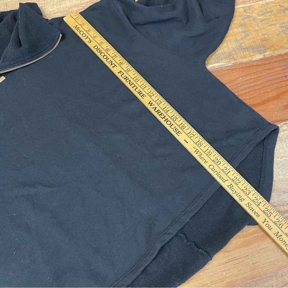Peace Love World Black Sweatshirt with Gold Zipper - Picture 6 of 9
